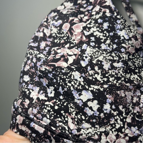 Lululemon women’s Black floral Spritz Multi free to be serene sports bra in US 6 - Picture 4 of 9